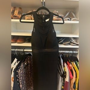 NWT Love Nickie Lew Mesh Trim Halter Black Mini Dress Size XL Reg. $50